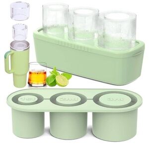 Silicone New Ice Mold Storage For Stanley Cup Travel Tumblers Light Green OS